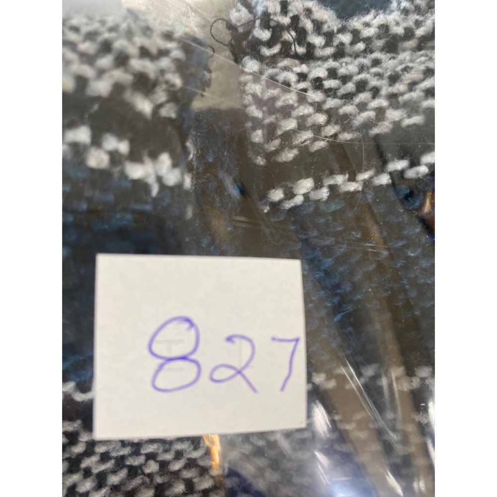 Franks Textiles Baja Hoodie Mens Large Blue Grey Striped Pullover Made in Mexico - Picture 8 of 8